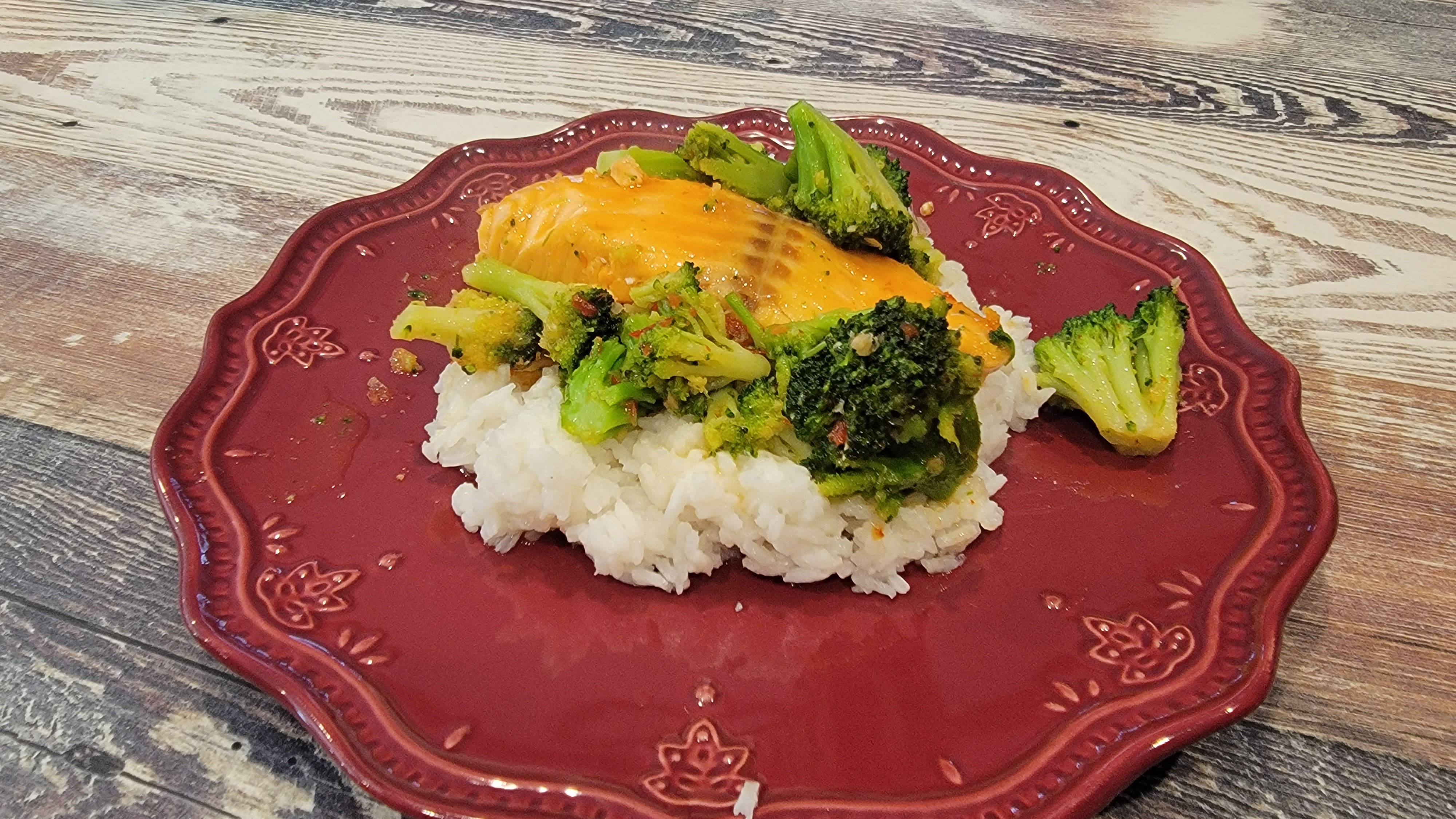 Sweet Chili Salmon and Broccoli